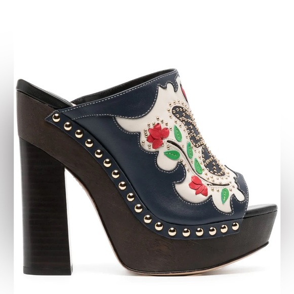 New SOPHIA WEBSTER Shelby Platform Mules $1,554 39 - Picture 2 of 16